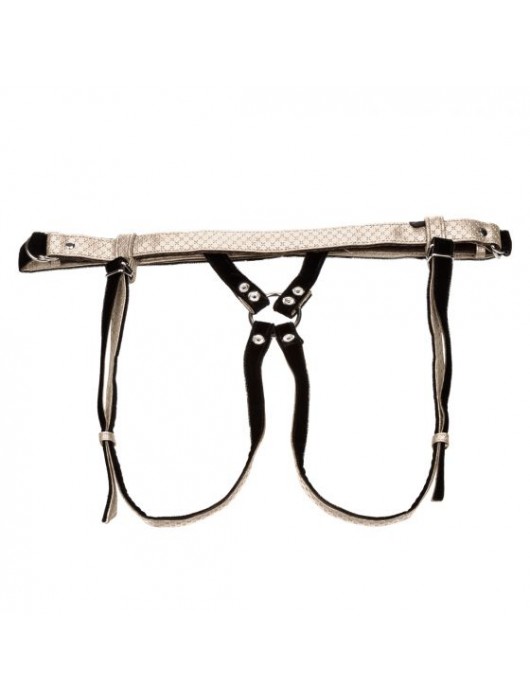 Золотистые трусики для фиксации насадок The Regal Duchess - California Exotic Novelties - купить с доставкой в Ростове-на-Дону