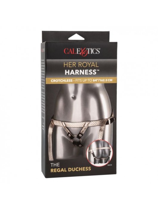 Золотистые трусики для фиксации насадок The Regal Duchess - California Exotic Novelties - купить с доставкой в Ростове-на-Дону