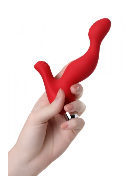 Красный силиконовый вибростимулятор простаты Proman - 12,5 см. - ToyFa - в Ростове-на-Дону купить с доставкой