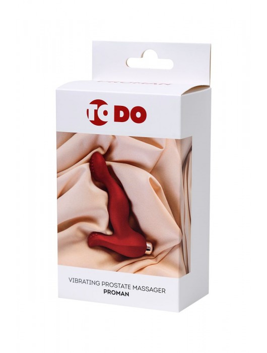 Красный силиконовый вибростимулятор простаты Proman - 12,5 см. - ToyFa - в Ростове-на-Дону купить с доставкой
