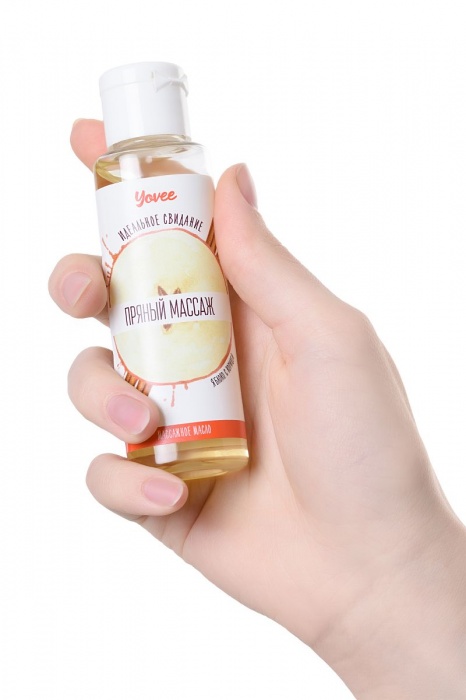 Масло для массажа «Пряный массаж» с ароматом яблока и корицы - 50 мл. - ToyFa - купить с доставкой в Ростове-на-Дону