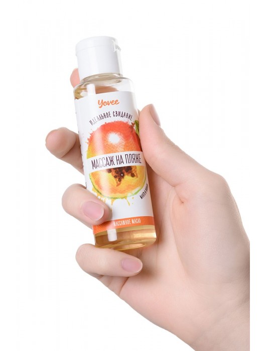 Масло для массажа «Массаж на пляже» с ароматом манго и папайи - 50 мл. - ToyFa - купить с доставкой в Ростове-на-Дону