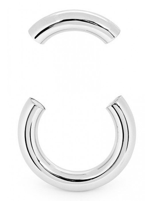 Серебристое среднее эрекционное кольцо на магнитах - Bior toys - в Ростове-на-Дону купить с доставкой