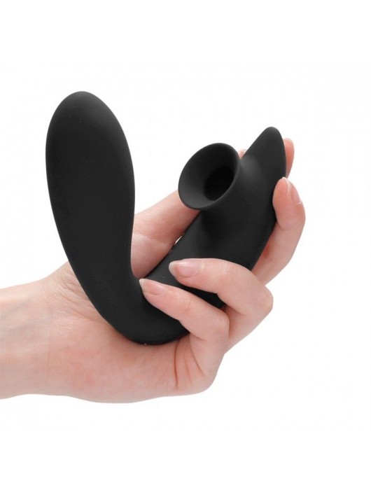 Чёрный вибратор для G-точки Irresistible Desirable с бесконтактной клиторальной стимуляцией - Irresistible