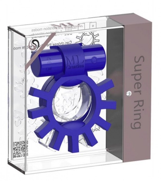 Синее перезаряжаемое эрекционное виброкольцо Super Ring - ML Creation - в Ростове-на-Дону купить с доставкой