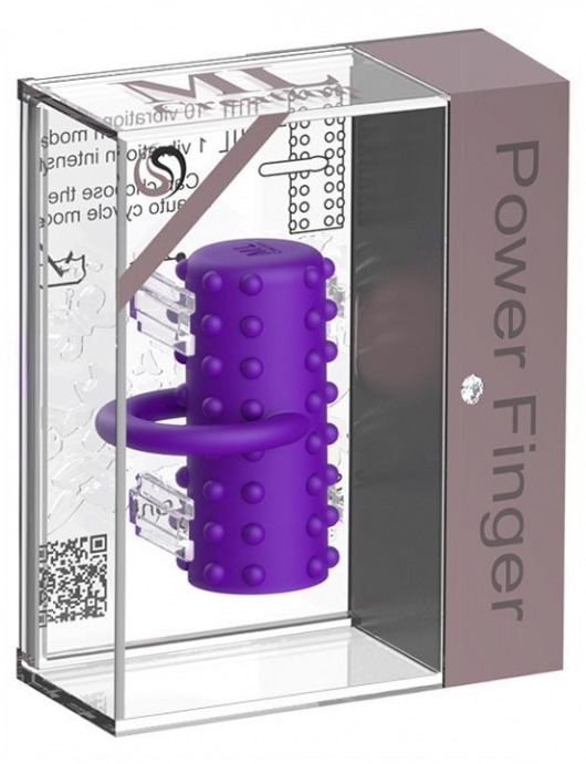 Фиолетовая вибропулька на палец Power Finger - ML Creation