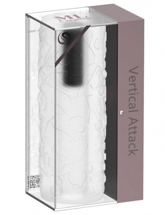 Прозрачный вибромастурбатор Vertical Attack - ML Creation - в Ростове-на-Дону купить с доставкой