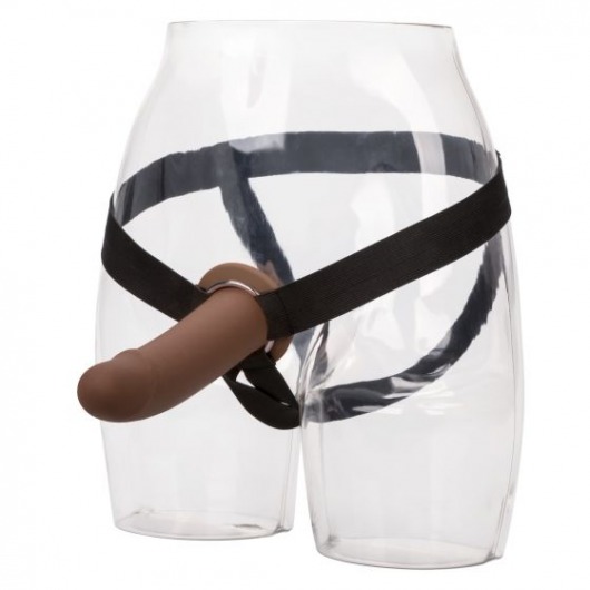 Коричневый фаллопротез на трусиках-джоках PPA With Jock Strap - 17,75 см. - California Exotic Novelties - купить с доставкой в Ростове-на-Дону