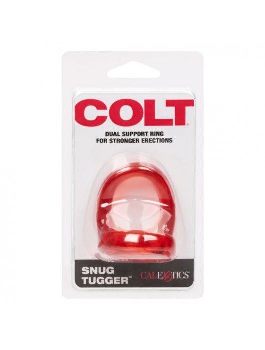 Красное эрекционное кольцо с подхватом COLT Snug Tugger - California Exotic Novelties - в Ростове-на-Дону купить с доставкой