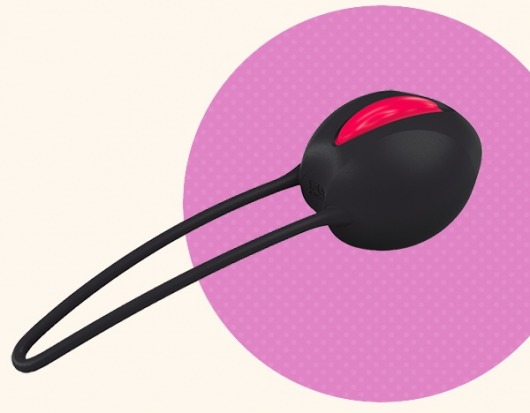 Черный вагинальный шарик Smartballs Uno - Fun Factory