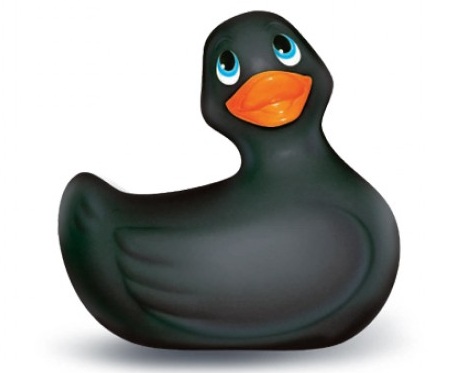 Чёрный вибратор-утенок I Rub My Duckie - Big Teaze Toys - купить с доставкой в Ростове-на-Дону