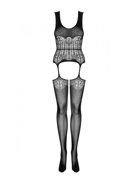 Кокетливый боди-комбинезон с имитацией топа и чулок - Obsessive купить с доставкой