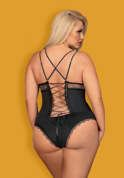 Роскошное женское боди Lolitte с шнуровкой - Obsessive купить с доставкой