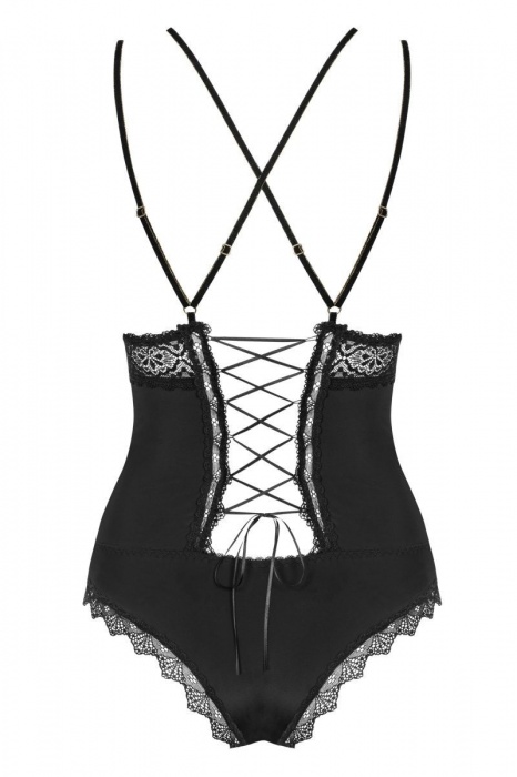 Роскошное женское боди Lolitte с шнуровкой - Obsessive купить с доставкой