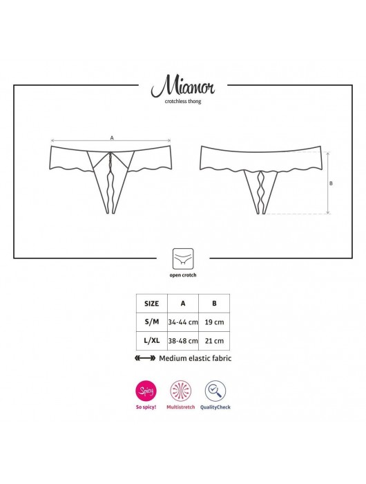 Открытые женские трусики-стринги Miamor - Obsessive купить с доставкой