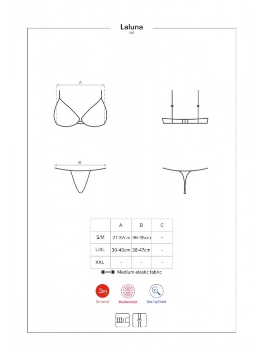 Роскошный комплект кружевного белья Laluna - Obsessive купить с доставкой