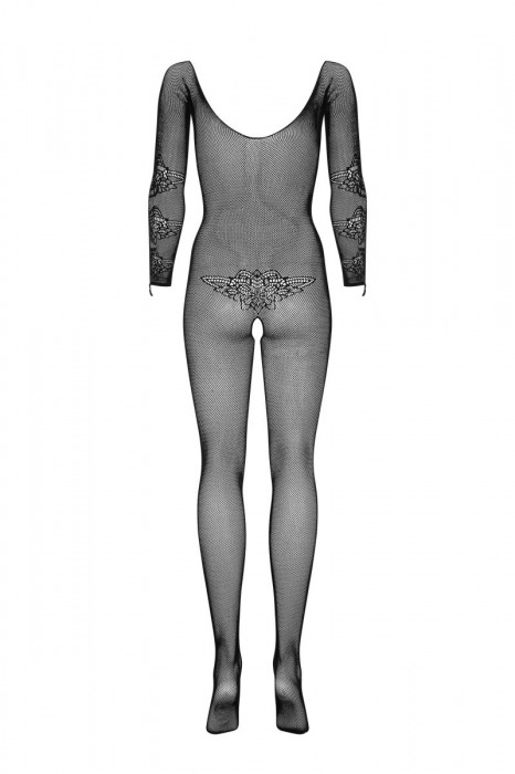 Эффектный сетчатый женский комбинезон с рисунком - Obsessive купить с доставкой