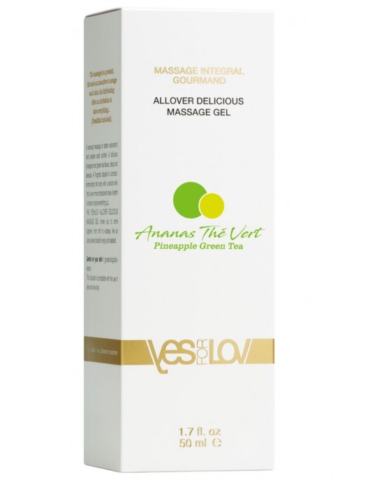 Универсальный массажный гель 3-в-1 Allover Delicious с ароматом ананаса и зеленого чая - 50 мл. - YESforLOV - купить с доставкой в Ростове-на-Дону