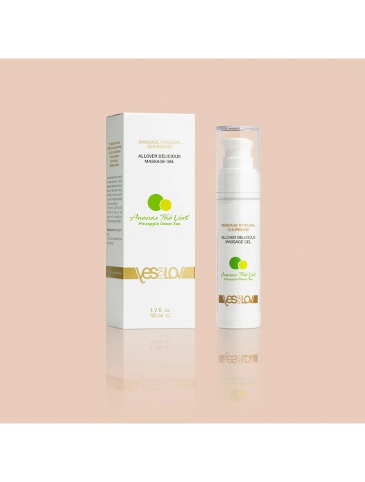 Универсальный массажный гель 3-в-1 Allover Delicious с ароматом ананаса и зеленого чая - 50 мл. - YESforLOV - купить с доставкой в Ростове-на-Дону