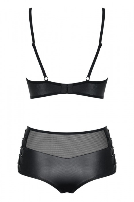 Пикантный комплект белья Leatheria - Obsessive купить с доставкой