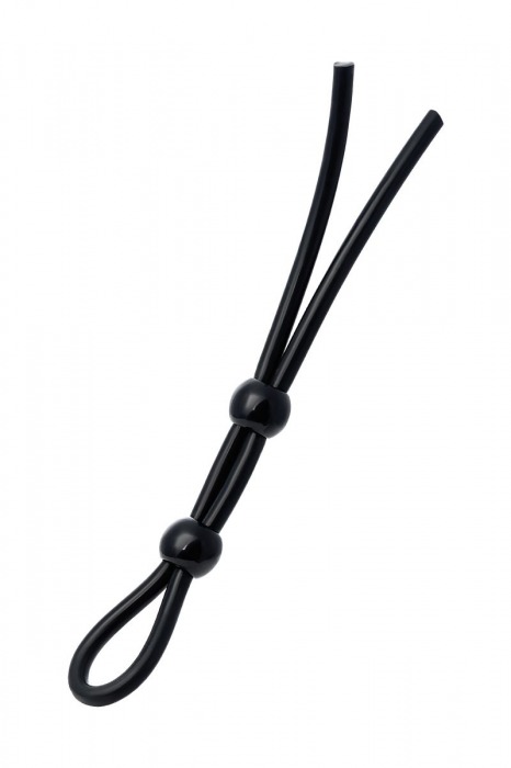 Черное лассо на пенис с двумя бусинами - A-toys - в Ростове-на-Дону купить с доставкой