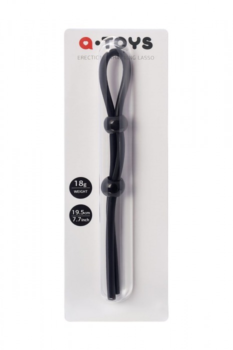 Черное лассо на пенис с двумя бусинами - A-toys - в Ростове-на-Дону купить с доставкой