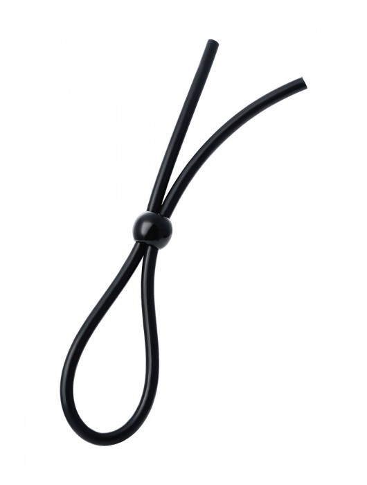 Черное лассо на пенис с одной бусиной - A-toys - в Ростове-на-Дону купить с доставкой