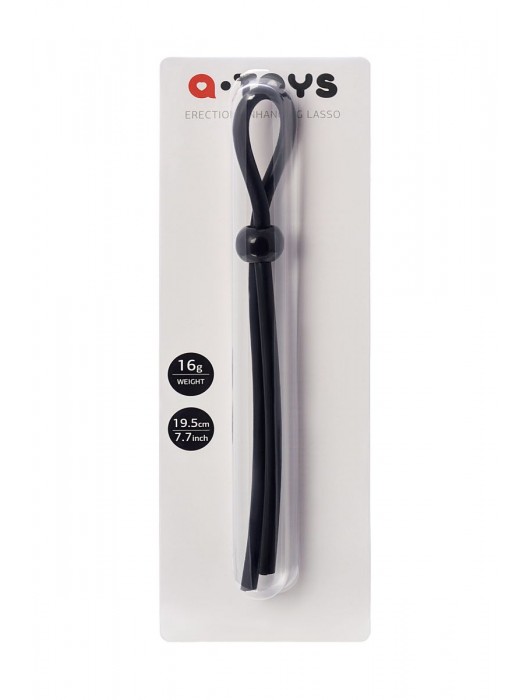 Черное лассо на пенис с одной бусиной - A-toys - в Ростове-на-Дону купить с доставкой