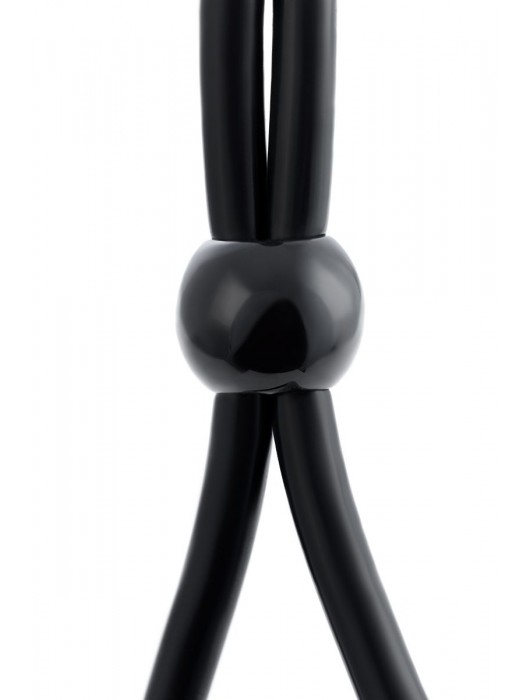 Черное лассо на пенис с одной бусиной - A-toys - в Ростове-на-Дону купить с доставкой