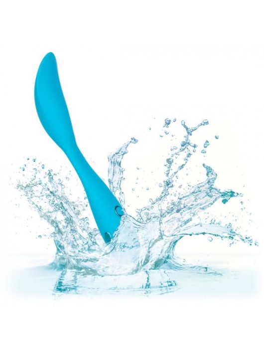 Голубой гнущийся вибратор Palm Springs Pleaser с функцией Power Boost - 15,25 см. - California Exotic Novelties