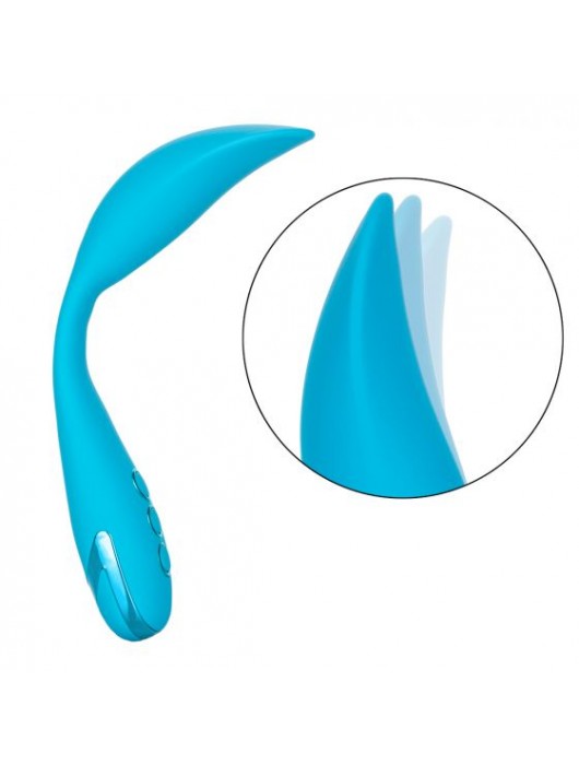 Голубой гнущийся вибратор Palm Springs Pleaser с функцией Power Boost - 15,25 см. - California Exotic Novelties