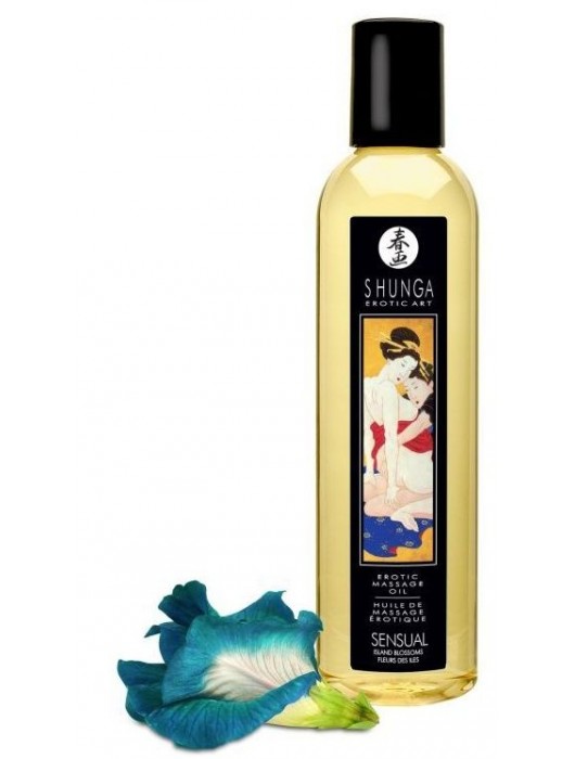 Массажное масло Sensual с цветочным ароматом - 250 мл. - Shunga - купить с доставкой в Ростове-на-Дону