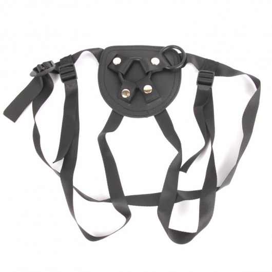 Черные трусики для страпона на регулируемых ремешках - Bior toys - купить с доставкой в Ростове-на-Дону