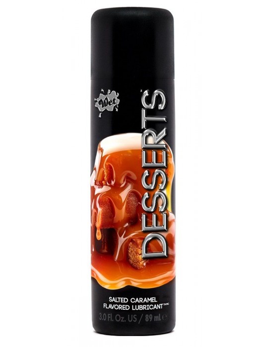 Лубрикант Wet Desserts Salted Caramel с ароматом соленой карамели - 89 мл. - Wet International Inc. - купить с доставкой в Ростове-на-Дону