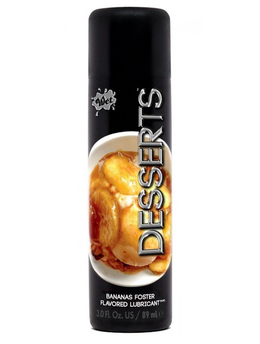 Лубрикант Wet Desserts Bananas Foster с ароматом бананового десерта - 89 мл. - Wet International Inc. - купить с доставкой в Ростове-на-Дону