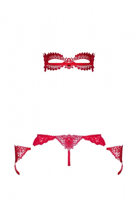 Обольстительный комплект Hetea с маской - Obsessive купить с доставкой