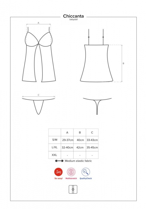 Роскошная сорочка Chiccanta с бантиком - Obsessive купить с доставкой