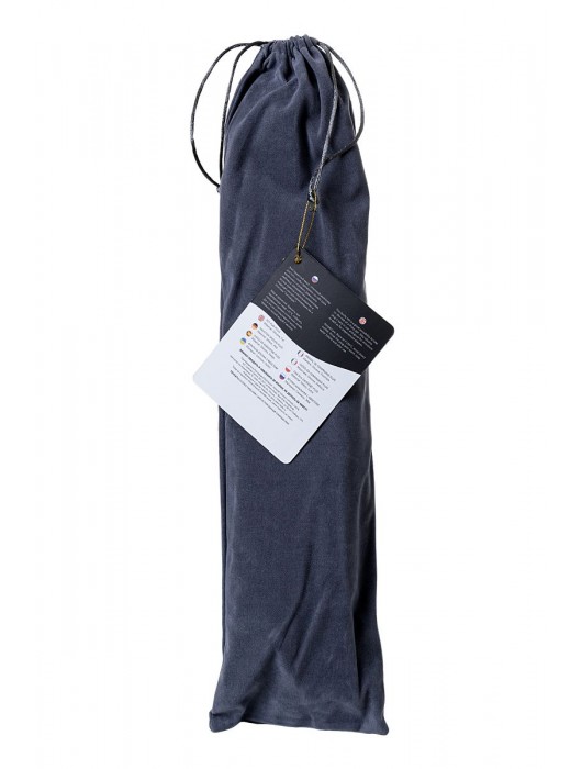 Черная анальная втулка с фиолетово-белым хвостом - размер S - POPO Pleasure