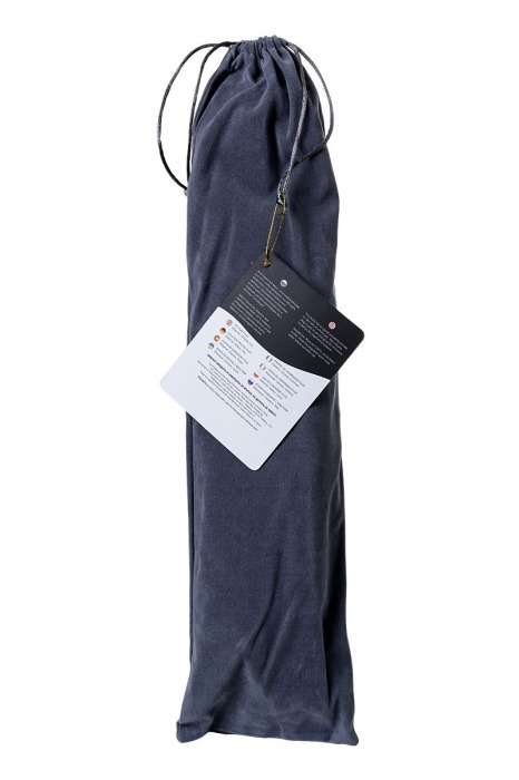 Черная анальная втулка с бело-розовым хвостиком - размер S - POPO Pleasure