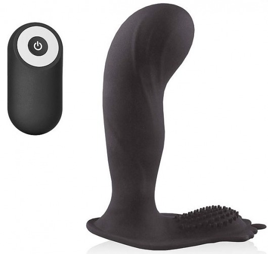 Черный вибромассажер простаты с пультом ДУ - Bior toys - в Ростове-на-Дону купить с доставкой