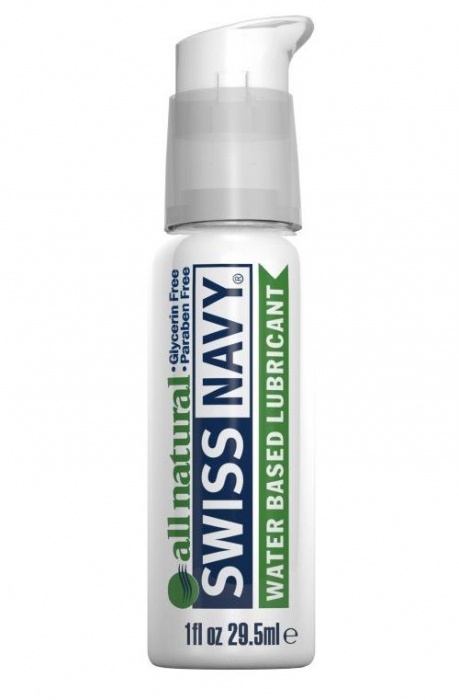 Гипоаллергенный лубрикант Swiss Navy All Natural Water Base Lubricant - 29,5 мл. - Swiss navy - купить с доставкой в Ростове-на-Дону