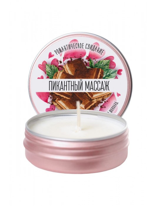 Массажная свеча  Пикантный массаж  с ароматом мятного шоколада - 30 мл. - ToyFa - купить с доставкой в Ростове-на-Дону