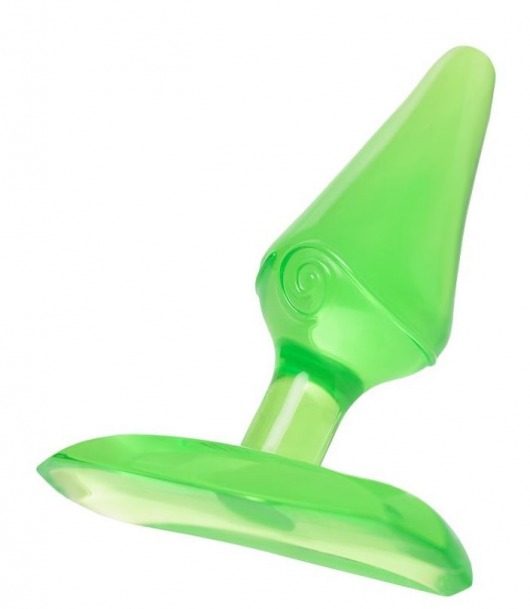 Зеленая анальная втулка с ограничителем - 6,5 см. - Toyfa Basic