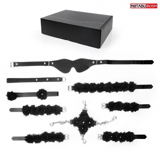 Стильный черный набор БДСМ в сумке - Bior toys - купить с доставкой в Ростове-на-Дону