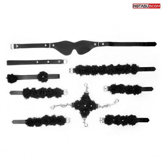 Стильный черный набор БДСМ в сумке - Bior toys - купить с доставкой в Ростове-на-Дону
