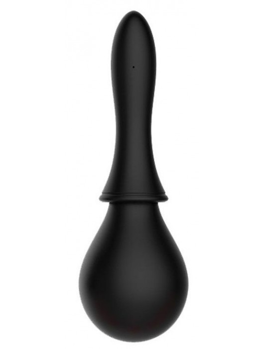 Чёрный силиконовый конический анальный душ - Bior toys - купить с доставкой в Ростове-на-Дону