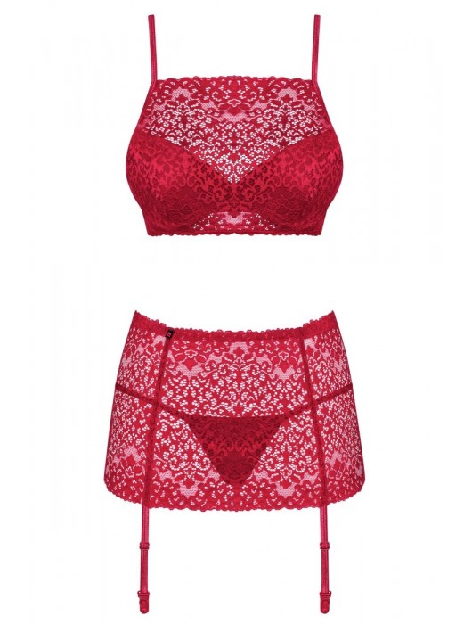 Роскошный комплект белья Lividia с поясом для чулок - Obsessive купить с доставкой