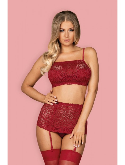 Роскошный комплект белья Lividia с поясом для чулок - Obsessive купить с доставкой