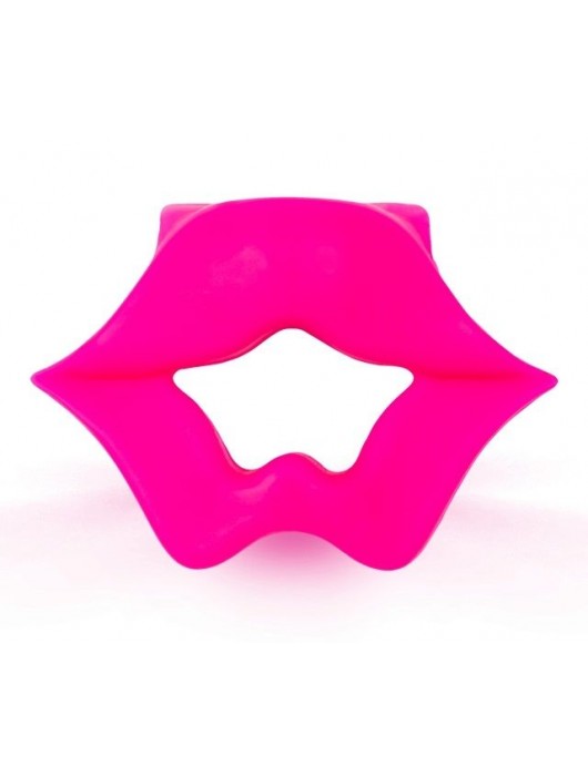 Розовое эрекционное виброкольцо в форме губ - Brazzers - в Ростове-на-Дону купить с доставкой