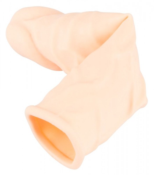 Телесная удлиняющая насадка с вибрацией Silicone Extension Vibrating - 19 см. - Orion - в Ростове-на-Дону купить с доставкой